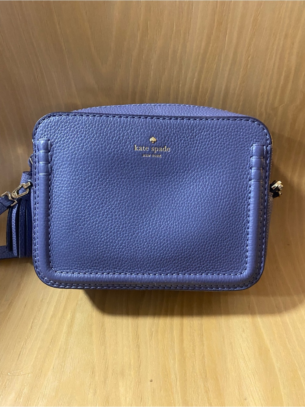 kate spade Pebbled Leather Crossbody in Violet